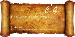 Czelder Györgyi névjegykártya